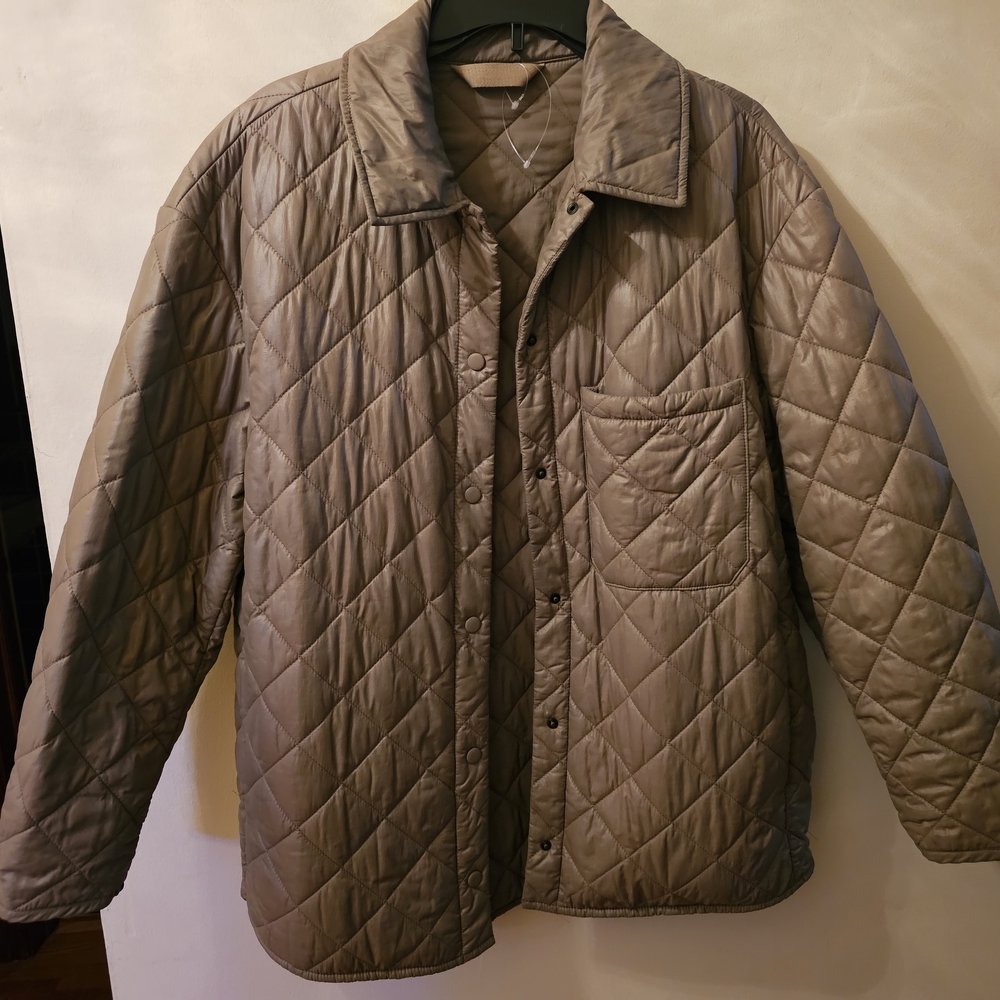 Banana Republic Women's Quilted Shirt Jacket - Tan